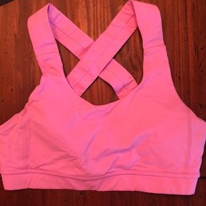 lululemon size 4 sports bra pink
